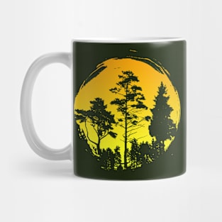 Sunset Minimalist Trees Mug